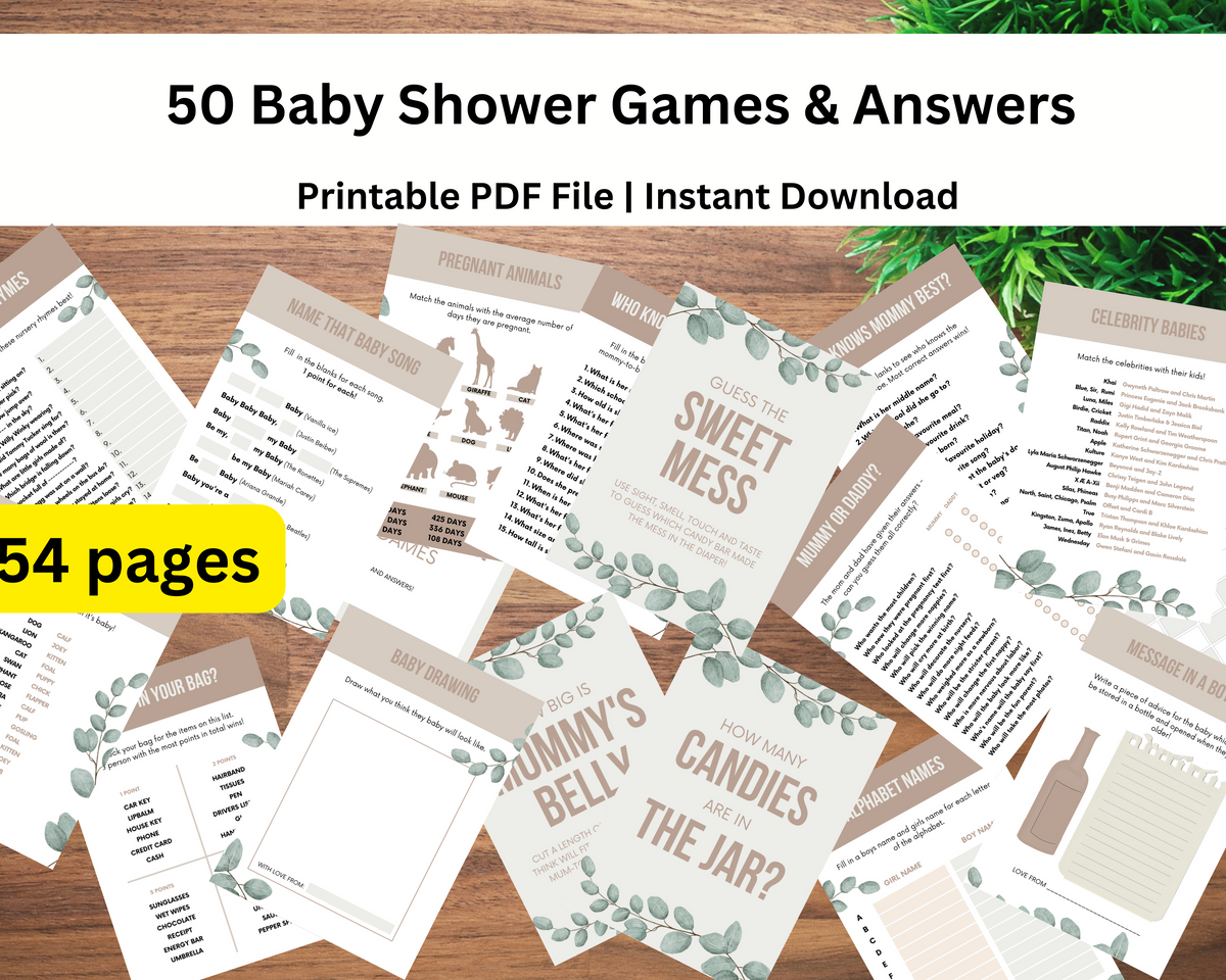 Baby Shower Games & Answers