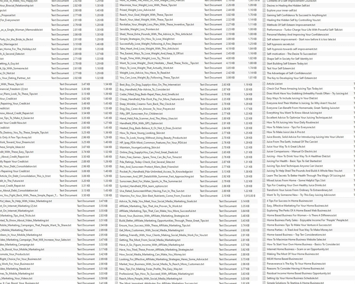 9 Million PLR Articles
