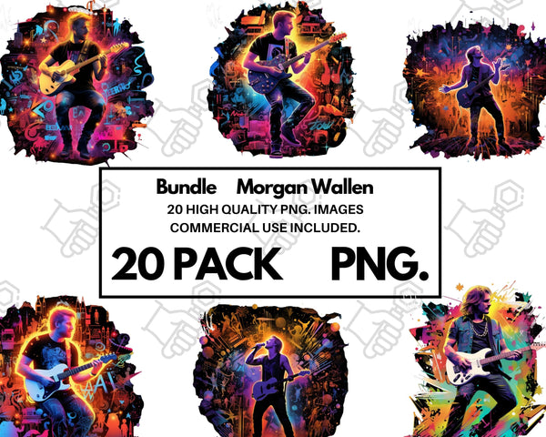 Morgan Wallen Png 3, bundle set of 20 PNG