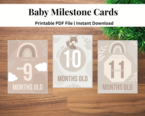 Baby Milestone Cards