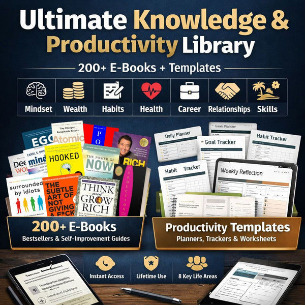 Ultimate Knowledge & Productivity Library — 200+ Curated E-Books + Templates